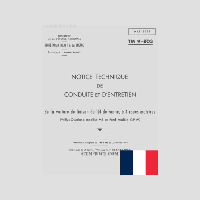 TM 9-803 French